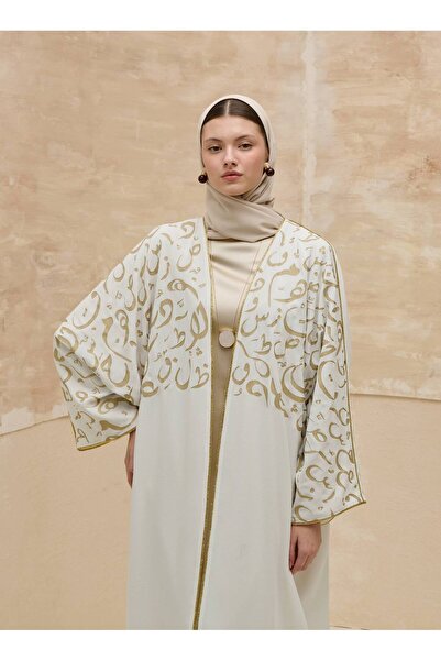 LEYLA STORE Orient Majesty |   Oriental Letter Detailed Abaya