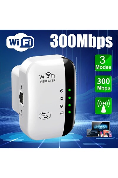 WiFi Ağ Genişletici Access Point Ethernet Destekli 300 Mbps