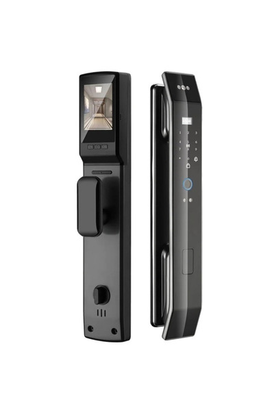 ambrasmart Ambrasmart smart lock, black, facial recognition, WiFi, intercom, ...