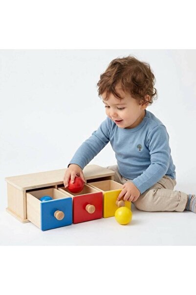 Generic Triple Ball Drawer Toy – Boost Matching Skills and Motor Coordination...