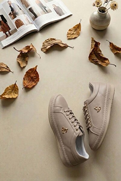 Ayakkabı Fuarı Elit Btflrmrc-5400 Women's Classic Sneaker Beige