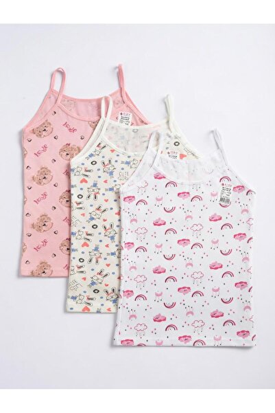 İkonio Girl's Patterned Undershirt 3-Piece Set