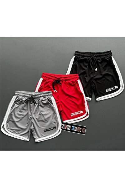 Risil-Nu Company Νέα σεζόν Μαύρο-Γκρι-Κόκκινο ύφασμα κηρήθρας 3 τεμαχίων BROO...