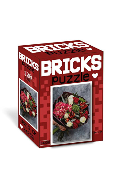 Balonsan Çiçek Model Brıcks Puzzle 100 Parça