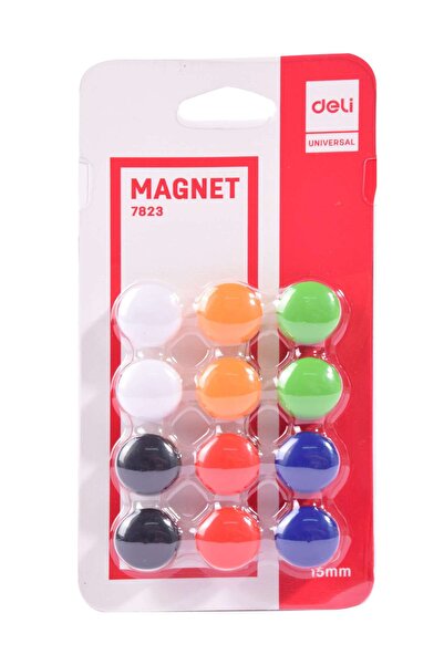 Dell Deli magnetic buttonφ20mmasst e7824 12ps colorful magnetic circles