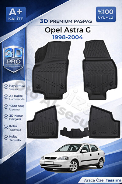 ACK Dizayn OPEL ASTRA "G" 1998-2004 ARACINIZA ÖZEL ÜRETİM 3D HAVUZLU PASPAS T...