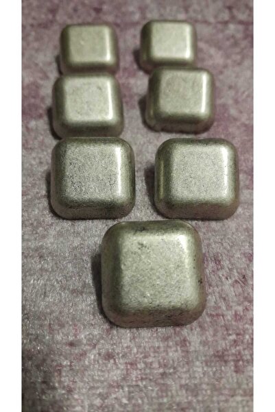 ILCARE Antique Silver Plated Metal Button 28 Size 18 mm 7 Pieces