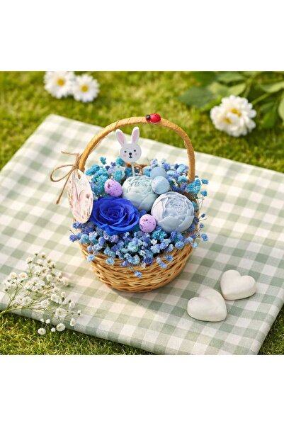 victiny Aranjament cosulet cu trandafir criogenat,flori naturale uscate si fl...