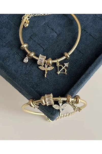 Haziran Accessories Brass Plated, Angel and Stone Adjustable Women's Handcuff...