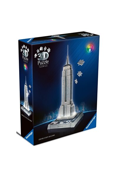 RAVENSBURGER Puzzle 3D iconic Empire State Building cu LED, 216 piese, model ...