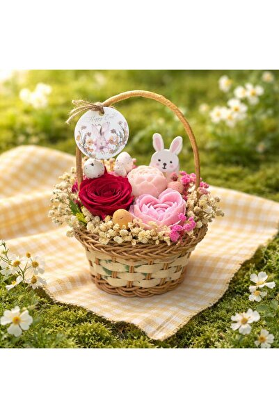 victiny Aranjament Paste cu trandafir criogenat,flori naturale uscate si flor...