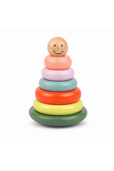 Generic Wooden Smiling Face Tower – Fun & Educational Shaking Game!