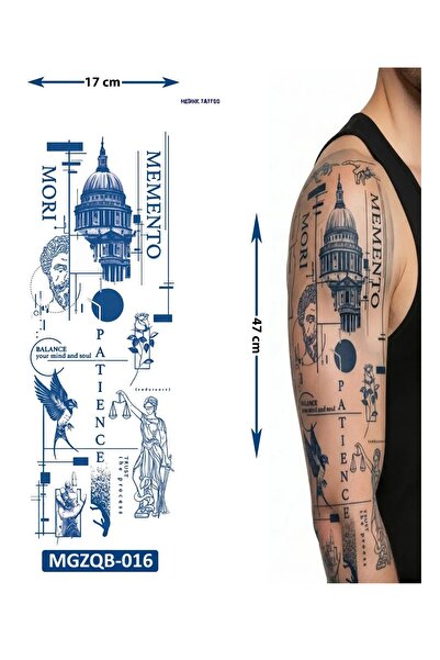 Airbrush Tattoo Favori Semboller Yarı Kalıcı Tam Kol Bacak Kaplama Geçici Dövme