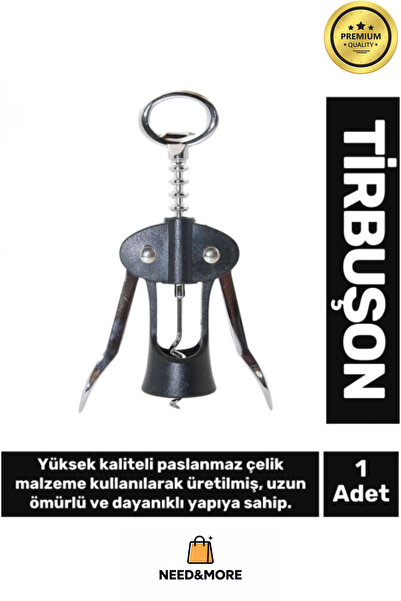 NEED&MORE #Premium Paslanmaz Çelik Tirbuşon – Kararmaz, Şarap & Mantar Açıcı ...