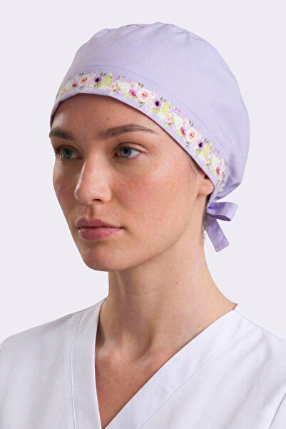 Viridi Medical Fashion PASTEL MOR BLOOM CERRAHİ KLASİK BONE