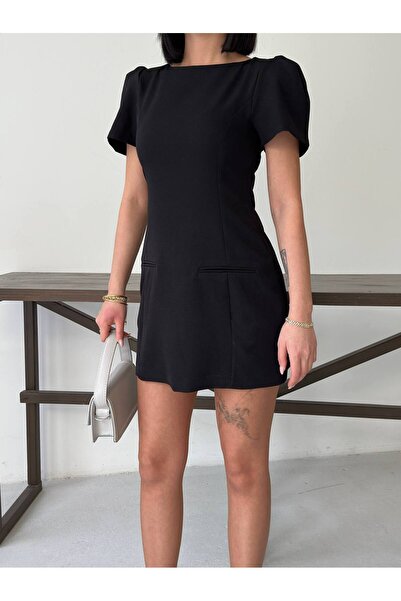 SEVENLINE Γυναικείο Μίνι Φόρεμα με Φουσκωτά Μανίκια και Διακοσμητική Λεπτομέρ...