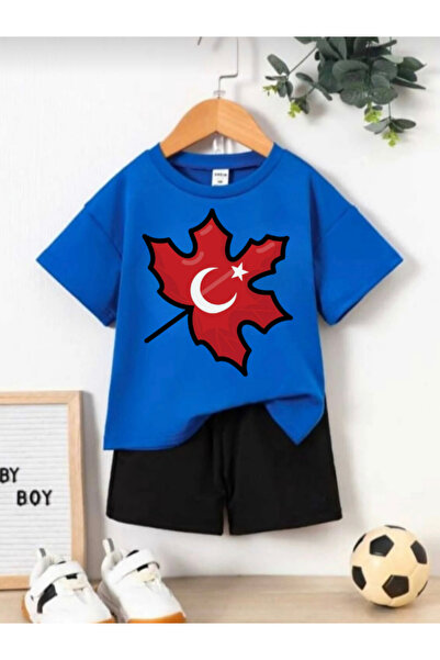 DOCE ELEGANTE Детски летен комплект с щампа на турско знаме