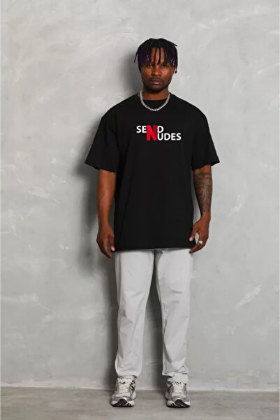 modi Printed Unisex Casual Style Black Double Sleeve Character T-Shirt