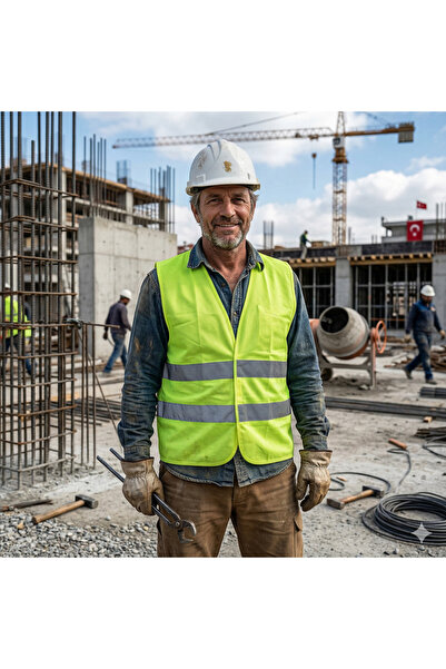 DURAK REKLAM Yellow, Reflective Warning Work Vest
