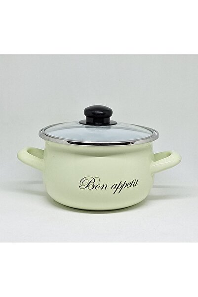 Avşar Emaye Evi̇m 18 cm 2 Liter Green Bon Apatite Enamel Pot