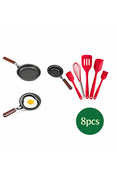 Generic 8-Piece Silicone Cooking Utensil Set - Heat-Resistant with Spoon, Tur...