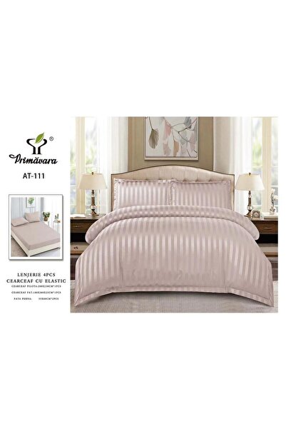 Primavara 4-PIECE DAMASK LINEN SET WITH ELASTIC – DELICATE LUXURY AND ABSOLUT...