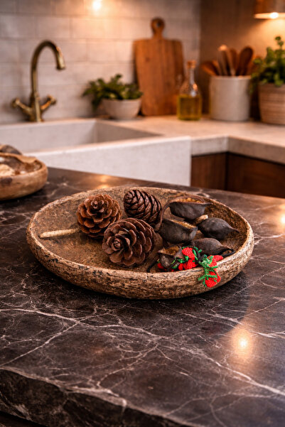 ASLI Handmade Unbreakable Decorative Oval Plate / Bread Bowl