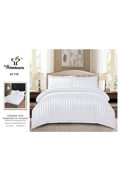 Primavara 4-PIECE DAMASK LINEN SET WITH ELASTIC – DELICATE LUXURY AND ABSOLUT...