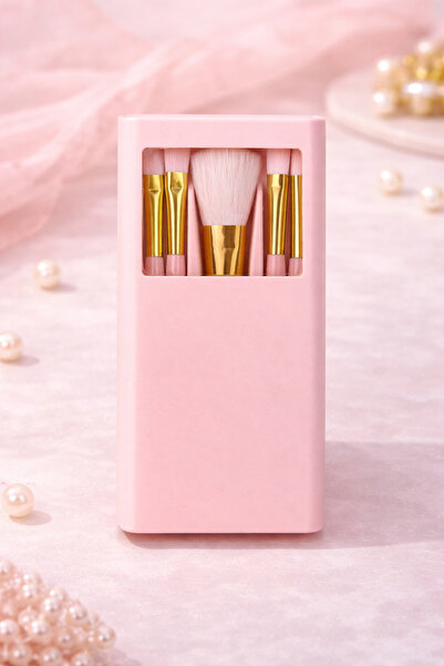 Gift LAB Pink Color Makeup Brush Set in Rectangle Box with Mirrors Inside Ele...