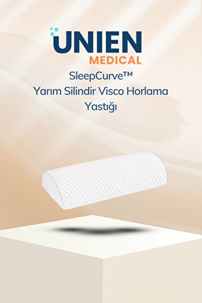 UNIEN Medical SleepCurve™ Yarım Silindir Visco Horlama Yastığı – Boyun Bel Ba...