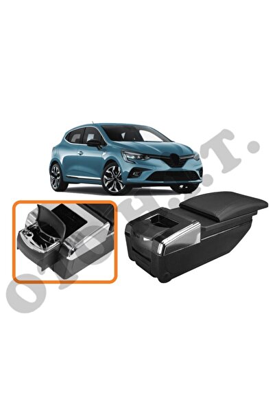 Empressco Lüks Siyah Renault Clio 5 Uyumlu Kol Dayama ve Kolçak Seti