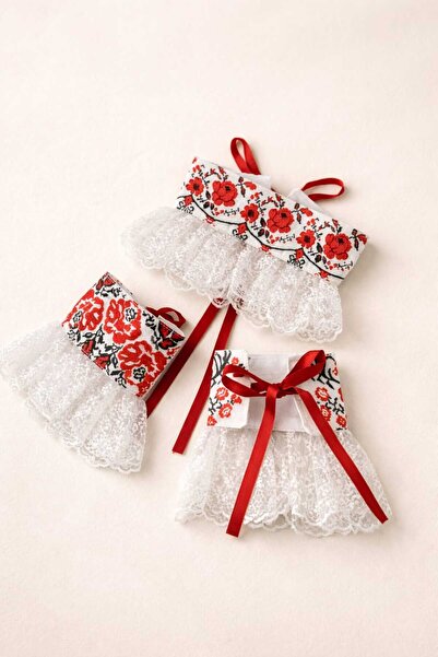 OEM traditional women's cuffs and collar, traditional white lace, handmade