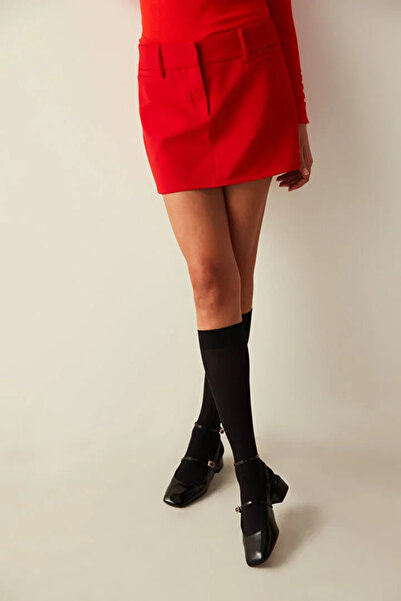 Penti Micro Socks 40 – Knee-Length, Opaque Matte, Black