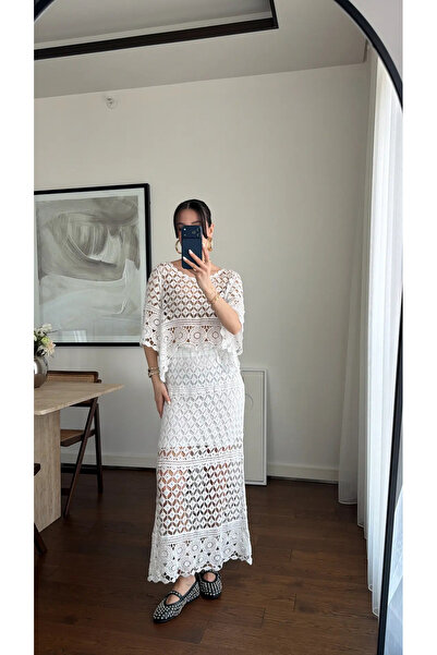 Tulipabutik Lace Detailed Double Suit