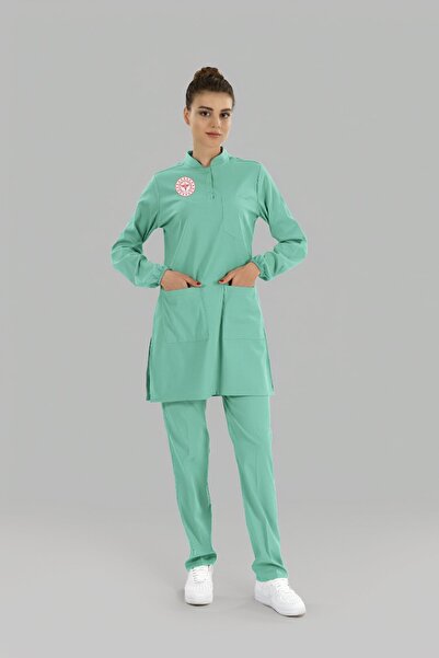 ÇİZGİ MEDİKAL Hijab Family Health Uniform Scrubs Lycra Set Compliant with New...