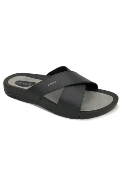 Ceyo 9877ı شبشب رجالي أسود لتقويم العظام