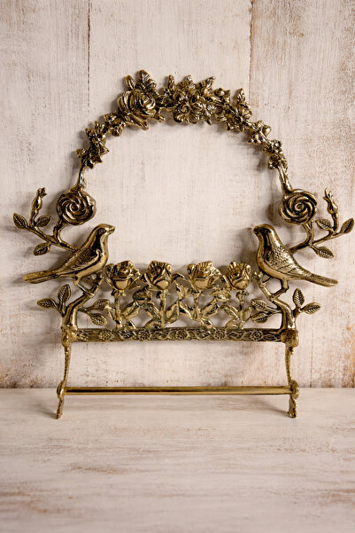 Handmade Esterhomedecor Brass Bird Towel Holder