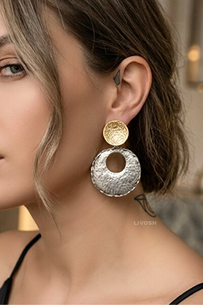 LIVOSH Two-Color Two-Piece Antique Earrings