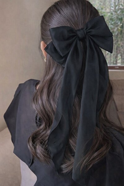 Glamluxe Women's Satin Big Bow Hair Clip - Automatic Mechanism Hair Accessory...