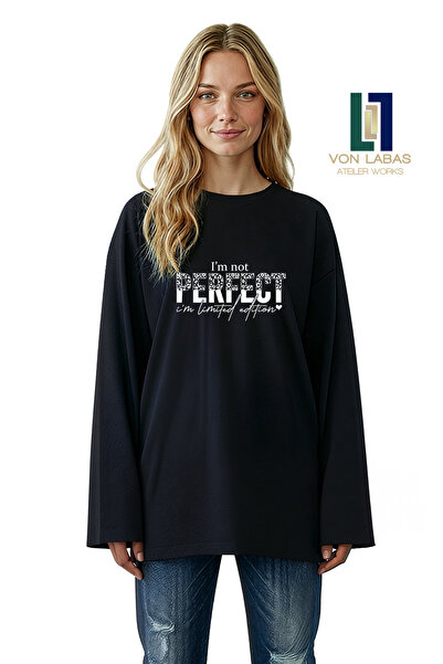 Grafftee Clothing Wide Sleeve Oversize Long Sleeve Black Tshirt 100% Cotton B...