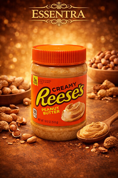 Essentra Home Reese’s Kremalı Fıstık Ezmesi – Pürüzsüz ve Yoğun Yer Fıstığı E...