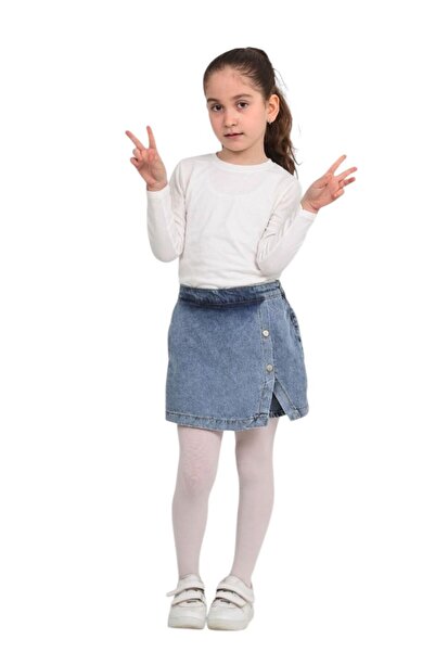 ERDEM KIDS Κοριτσίστικη τζιν φούστα σορτς με ελαστική μέση