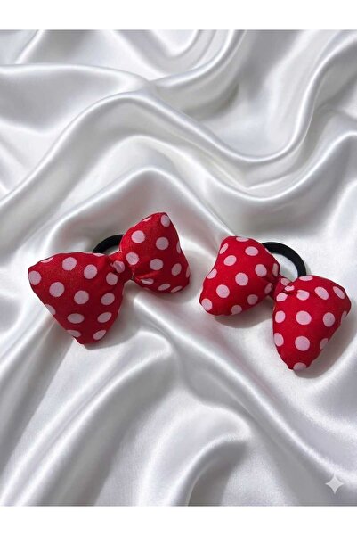 diclecollection 2 bucăți elastic pentru păr cu buline roșii, accesoriu pentru...