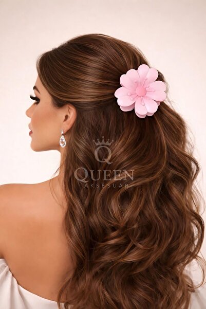 QUEEN AKSESUAR Πολυτελές κομψό μοντέρνο μεγάλο ματ κλιπ λουλουδιών μαργαρίτας...