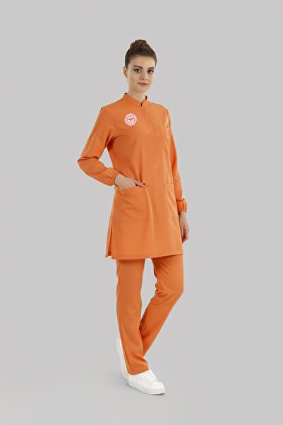 ÇİZGİ MEDİKAL Tesettür Clinic Support Uniform Scrubs Lycra Set Compliant with...