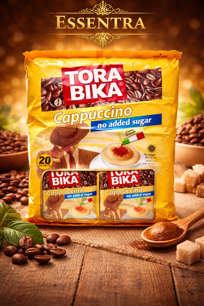 Essentra Home TORABIKA Cappuccino – No Added Sugar (20 Sachets) ☕✨