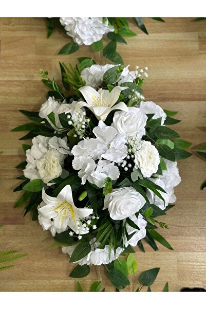DİVA FLOWER EVENT Oval Masa Üstü Yapay Çiçek Aranjmanı – 50 cm - MASA ÇİÇEĞİ -