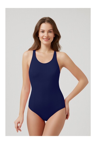 MODA Navy Blue Color Enhancing Swimsuit