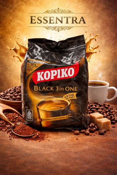 Essentra Home Kopiko Black 3’ü 1 Arada Hazır Kahve – Yoğun ve Sert Aromalı Ka...