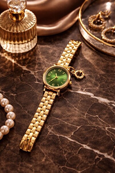 Accessories Hei Sencene Luna Charm Emerald Green Gold Women's Watch